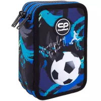 1. CoolPack Jumper 3 Piórnik Trzykomorowy Z Wyposażeniem Football Navy F067967