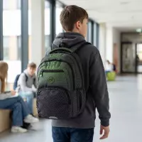 9. ABag Plecak Szkolny AB200 Hexagon Green Ombre 502026037