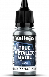 1. Vallejo: 77.140 - True Metallic Metal - Base - Obsidian Black (18 ml)