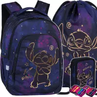 1. CoolPack Zestaw Szkolny Stitch Gold 3el. Plecak Prime F025948 + Worek F054948 + Piórnik F066948