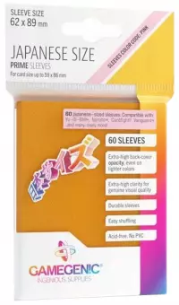 1. Gamegenic: Japanese Size Prime Sleeves (62x89 mm) - Koszulki na Karty - Orange - 60 szt.