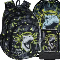 1. CoolPack Zestaw Szkolny Dinopark 3el. Plecak Prime Pro F162966 + Worek F159966 + Piórnik F076966