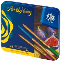 1. Astra Kredki Ołówkowe z Drewna Cedrowego Art&Hobby 48 kolorów 312121003