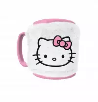 2. Hello Kitty Kubek z Futerkiem -  Różowa Kokardka