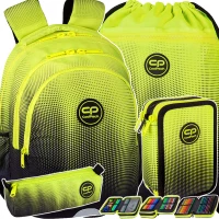 1. CoolPack Zestaw Szkolny Gradient Lemon 4el. Plecak Jerry E29510/F + Worek E70510 + Piórnik E67510/F