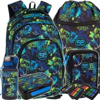 1. CoolPack Zestaw Szkolny Skate Night 5el. Plecak Prime Pro F162930 + Worek F070930 + Piórnik F066930 + Z17930 + Z18930