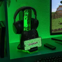 6. Stojak na Słuchawki Z Podświetleniem RGB + Pilot Zdalnego Sterowania Minecraft