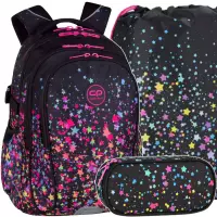 1. CoolPack Zestaw Szkolny Galaxy 3el. Plecak Factor E02589 + Worek 552614+ Piórnik 552632