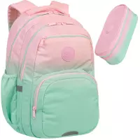 1. CoolPack Zestaw Szkolny Gradient Strawberry 2el. Plecak Pick F099754 + Piórnik F062754