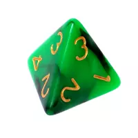 9. Komplet kości REBEL RPG - Dwukolorowe - Zielono-czarne