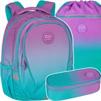 1. CoolPack Zestaw Szkolny Gradient Blueberry 3el. Plecak F002505 + Piórnik E62505/F + Worek E70505