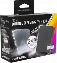 1. Gamegenic: Prime Double Sleeving Pack (64x89 mm/66x91mm) - Koszulki na Karty - Black - 2x100 sztuk