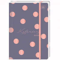 2. Interdruk Kalendarz Książkowy B6 192 Metallic Pink Dots 338136