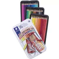 1. Staedtler Kredki Ołówkowe 36 kolory Metalowe Opakowanie 048306