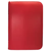 1. Ultra Pro: Vivid 4-Pocket Zippered PRO-Binder - Red