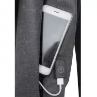 7. R-Bag Plecak Męski na Laptopa 15" z USB Hopper Grey Z032