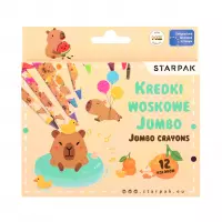 1. Starpak Kredki Woskowe Jumbo 12 kolorów Kapibara 582125