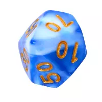 5. Komplet kości REBEL RPG - Dwukolorowe - Niebiesko-białe 