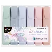 1. Kidea Zakreślacz Pastel 6 kolorów Kremowe 520049