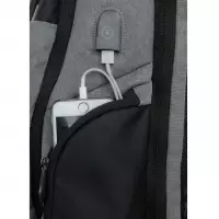 12. R-Bag Plecak Męski na Laptopa 15" z USB Drum Grey Z022