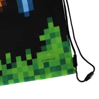 2. Starpak Worek Szkolny na Ramię Pixel Game Kilof 485859