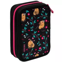 8. AstraBag Piórnik Trzykomorowy z Wyposażeniem AC31 Flower Capy 503026019