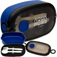 6. Astra Aqua Pure Śniadaniówka ze Sztućcami Niebiesko-Czarna 511025028