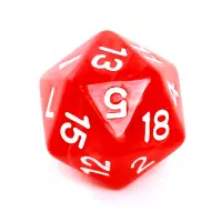 9. Komplet kości REBEL RPG - Perłowe - Czerwone