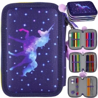 6. Starpak Piórnik Trzykomorowy z Wyposażeniem Galaxy Unicorn 531577