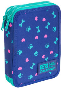 1. CoolPack Jumper XL Piórnik Dwukomorowy Z Wyposażeniem Puppy Love C77253