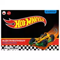 1. Starpak Blok Rysunkowy A4 Biały Hot Wheels 588610