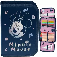 4. Paso Piórnik Dwuklapkowy z Wyposażeniem Disney Myszka Minnie z Kokardą DM25EE-P001