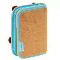 3. AstraBag Piórnik AC1 Pojedynczy Dwuklapkowy bez Wyposażenia Fluffy Capy 503026025