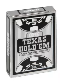 1. Cartamundi Karty Texas Hold'em srebrny/czarny
