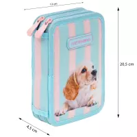 7. AstraBag Piórnik AC21 Dwukomorowy z Wyposażeniem Puppy Line 503026063