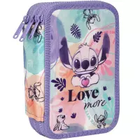 1. CoolPack Jumper 3 Piórnik Trzykomorowy z Wyposażeniem Stitch Pastel F067885