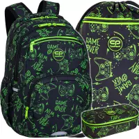 1. CoolPack Zestaw Szkolny Game Night 3el. Plecak Pick F099711 + Worek F070711 + Piórnik F062711