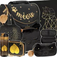 1. Starpak Zestaw 6el. Tornister Czarny Kotek z Futerkiem 529687 + Worek 529469 + Piórnik 529685 + Torba 517338 + 558660 + 558652 + 558654