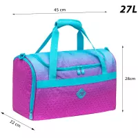 9. AstraBag Torba Sportowa Hexagon Mint Ombre 506026005