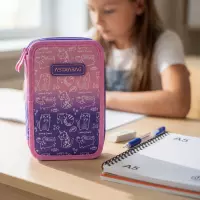 3. AstraBag Piórnik AC2 Dwukomorowy bez Wyposażenia Kitty 503026009
