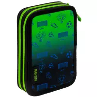 6. AstraBag Piórnik AC21 Dwukomorowy z Wyposażeniem Ombre Football 503026068