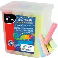 1. Kidea Kreda Chodnikowa Jumbo Kolorowa Neonowa 12 sztuk Wiaderko 068890