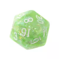 5. Komplet kości REBEL RPG - Gęsty rdzeń - Miętowe (białe cyfry)