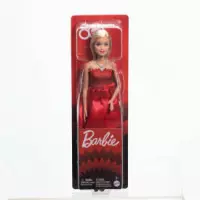7. Mattel Barbie Lalka Limitowana 80-lecie Rubinowa Sukienka JGD25