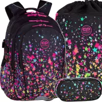1. CoolPack Zestaw Szkolny Galaxy 3el. Plecak Factor E02589 + Worek E70589 + Piórnik 552632