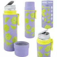 5. CoolPack Vectis Termos Metalowy z Kubeczkiem 450ml Flores Lila Z33913