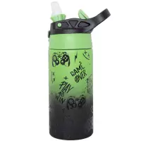 1. CoolPack Bono Bidon Metalowy 350ml Game Over Gradient Green Z10969