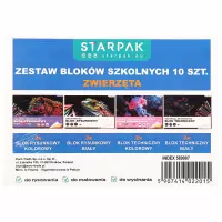 10. Starpak Zestaw Bloków A4 do Rysunku i Prac Technicznych – Biały i Kolorowy 589007