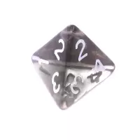 9. Komplet kości REBEL RPG - Kryształowe - Czarne
