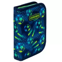 2. AstraBag Piórnik AC1 Pojedynczy Dwuklapkowy bez Wyposażenia Football 503026032